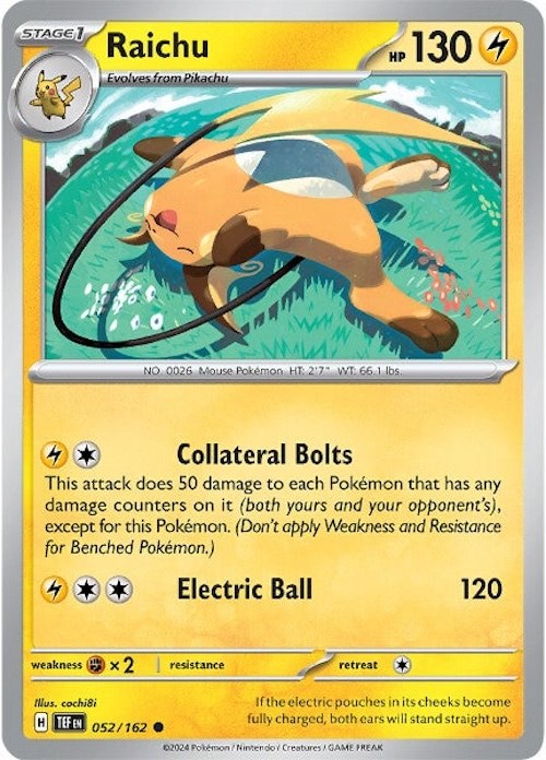 Raichu (052/162) [Scarlet & Violet: Temporal Forces] | Good Games Adelaide SA