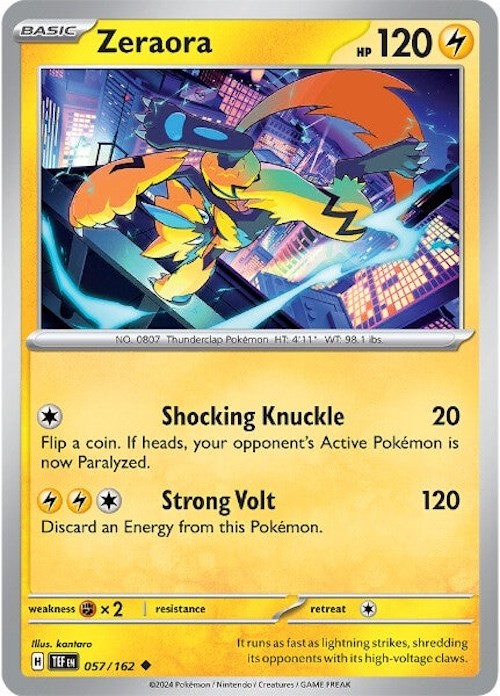 Zeraora (057/162) [Scarlet & Violet: Temporal Forces] | Good Games Adelaide SA