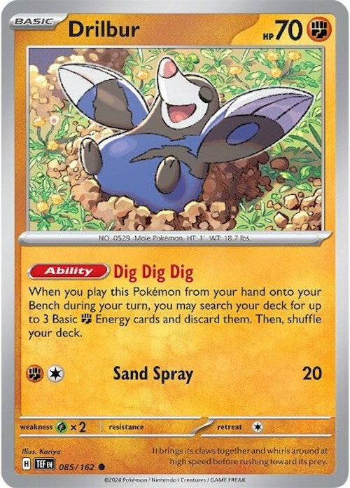 Drilbur (085/162) [Scarlet & Violet: Temporal Forces] | Good Games Adelaide SA