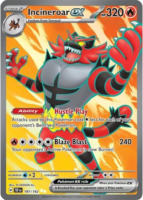 Incineroar ex (187/162) [Scarlet & Violet: Temporal Forces] | Good Games Adelaide SA