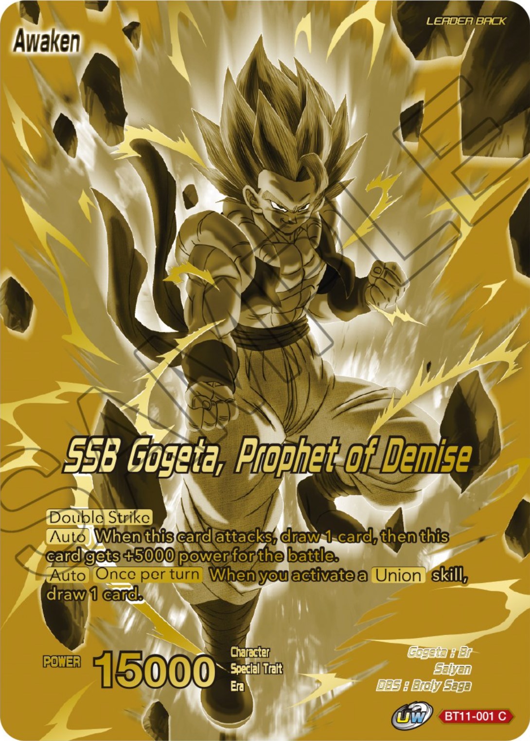 Gogeta // SSB Gogeta, Prophet of Demise (Championship Golden Card 2024 Vol.1) (BT11-001) [Tournament Promotion Cards] | Good Games Adelaide SA