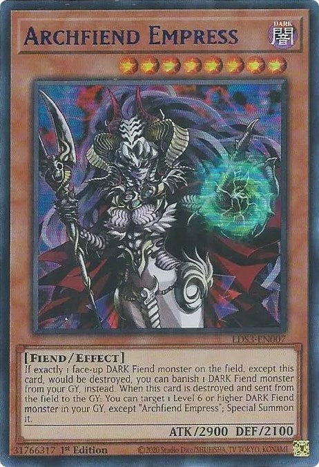 Archfiend Empress (Blue) [LDS3-EN007] Ultra Rare | Good Games Adelaide SA