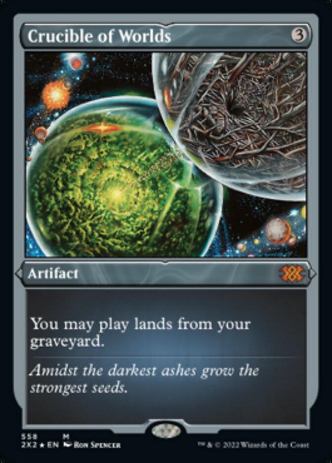 Crucible of Worlds (Foil Etched) [Double Masters 2022] | Good Games Adelaide SA