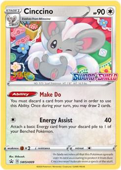 Cinccino SWSH009 Staff SWSH009 (SWSH: Sword & Shield Promo Cards)  - Holofoil | Good Games Adelaide SA