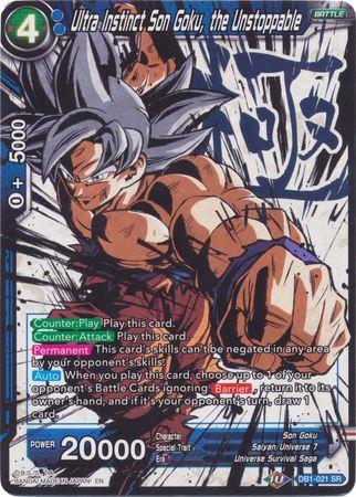 Ultra Instinct Son Goku, the Unstoppable (Alternate Art) [DB1-021] | Good Games Adelaide SA