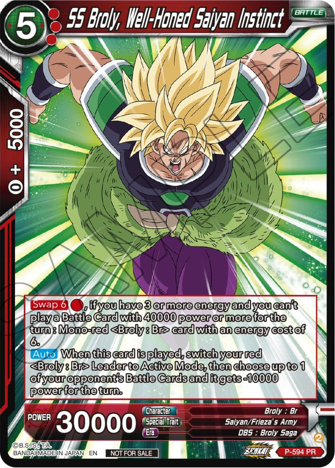 SS Broly, Well-Honed Saiyan Instinct (Deluxe Pack 2024 Vol.1) (P-594) [Promotion Cards] | Good Games Adelaide SA