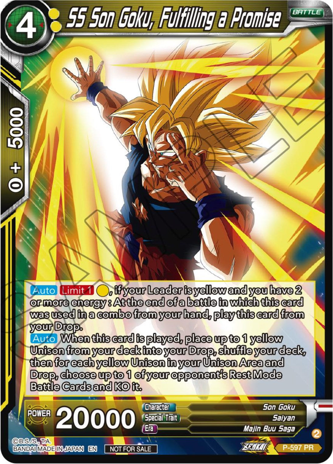 SS Son Goku, Fulfilling a Promise (Deluxe Pack 2024 Vol.1) (P-597) [Promotion Cards] | Good Games Adelaide SA