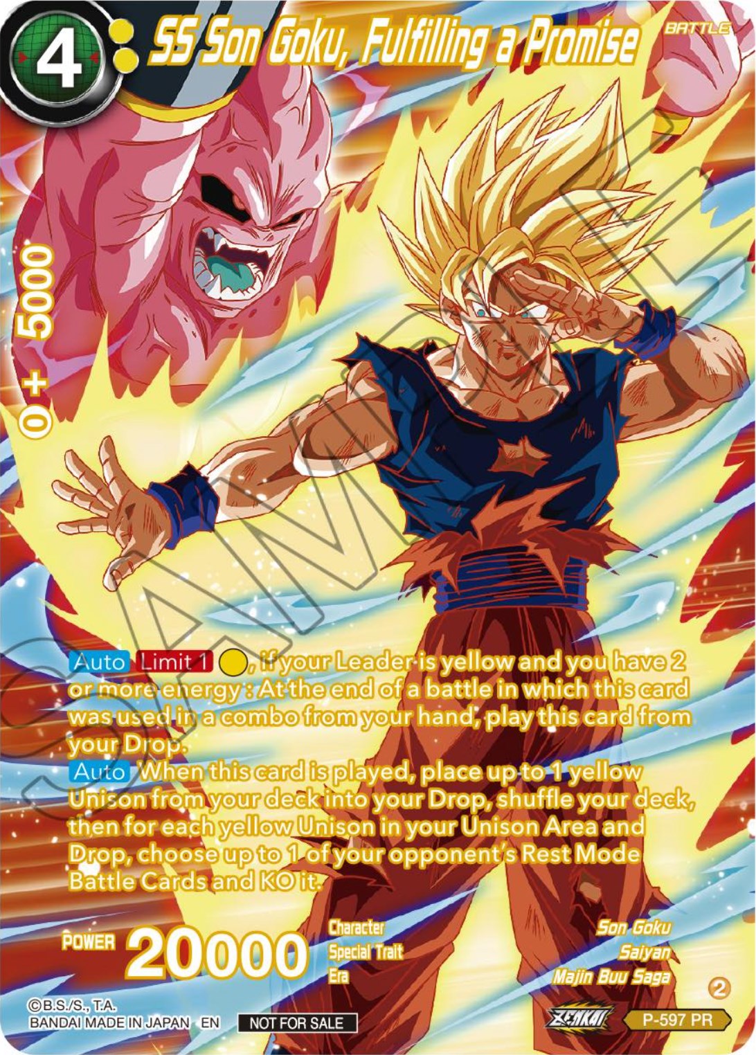 SS Son Goku, Fulfilling a Promise (Alternate Art) (Deluxe Pack 2024 Vol.1) (P-597) [Promotion Cards] | Good Games Adelaide SA