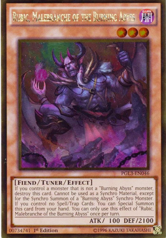 Rubic, Malebranche of the Burning Abyss [PGL3-EN046] Gold Rare | Good Games Adelaide SA