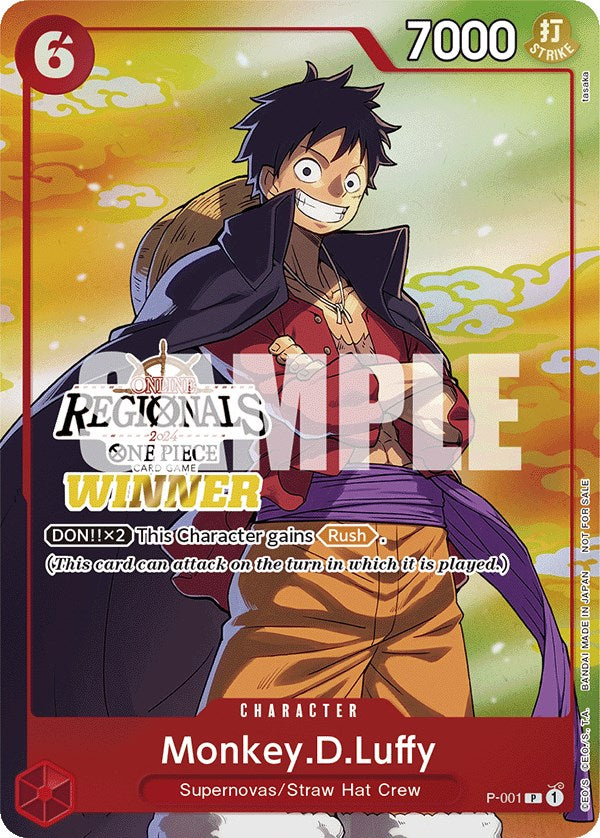 Monkey.D.Luffy (Online Regional 2024 Vol. 2) [Winner] [One Piece Promotion Cards] | Good Games Adelaide SA
