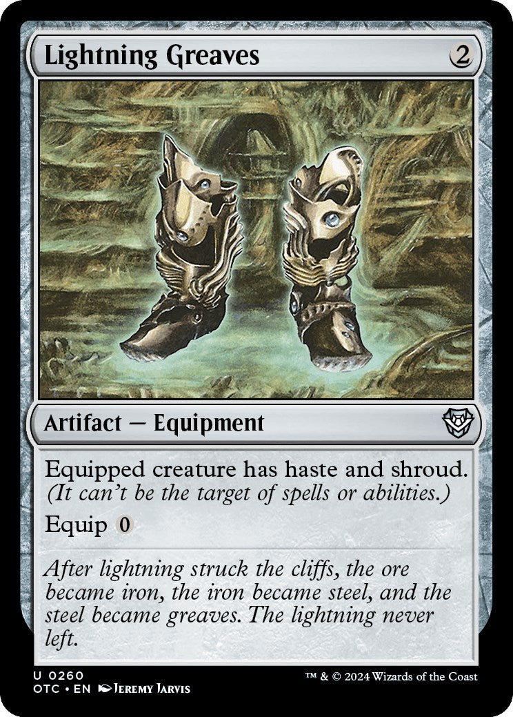 Lightning Greaves [Outlaws of Thunder Junction Commander] | Good Games Adelaide SA