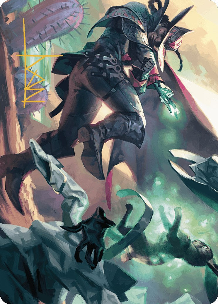 Metamorphic Blast Art Card (Gold-Stamped Signature) [Outlaws of Thunder Junction Art Series] | Good Games Adelaide SA