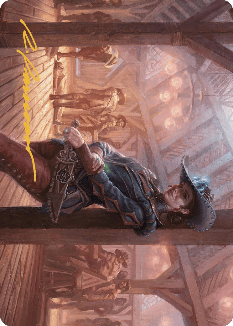 Marchesa, Dealer of Death Art Card (Gold-Stamped Signature) [Outlaws of Thunder Junction Art Series] | Good Games Adelaide SA