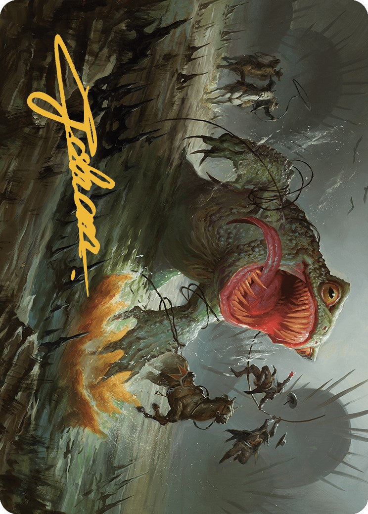 The Gitrog, Ravenous Ride Art Card (Gold-Stamped Signature) [Outlaws of Thunder Junction Art Series] | Good Games Adelaide SA