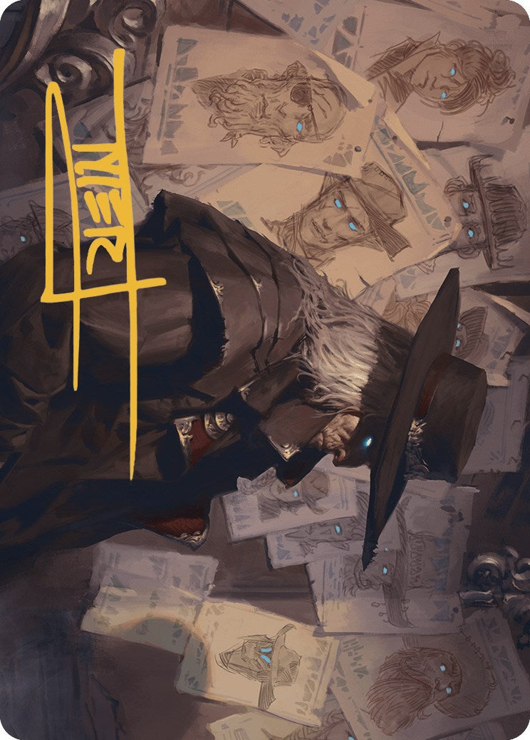 Lazav, Familiar Stranger Art Card (Gold-Stamped Signature) [Outlaws of Thunder Junction Art Series] | Good Games Adelaide SA