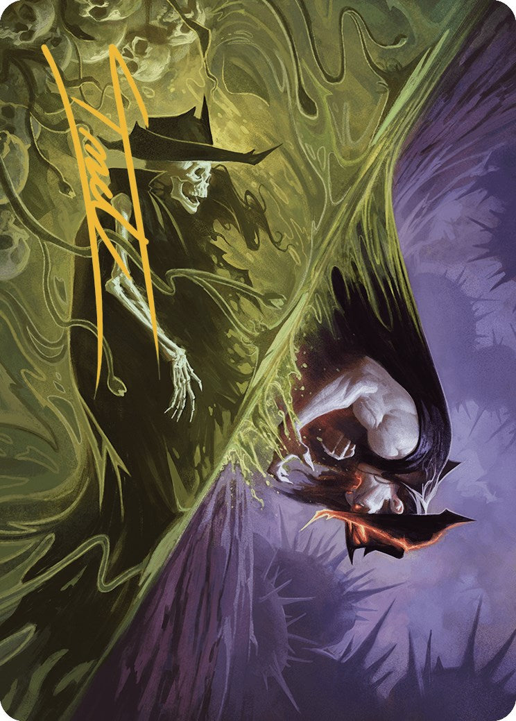 Pillage the Bog Art Card (Gold-Stamped Signature) [Outlaws of Thunder Junction Art Series] | Good Games Adelaide SA