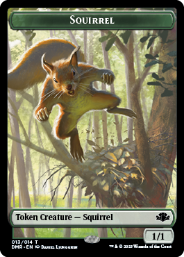 Goblin // Squirrel Double-Sided Token [Dominaria Remastered Tokens] | Good Games Adelaide SA