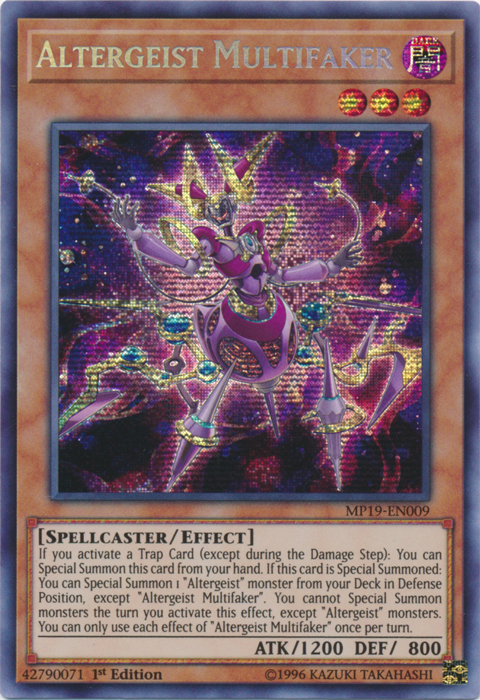 Altergeist Multifaker [MP19-EN009] Prismatic Secret Rare | Good Games Adelaide SA