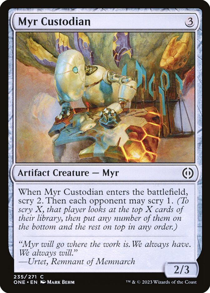 Myr Custodian 235 (Phyrexia: All Will Be One)  - Foil | Good Games Adelaide SA