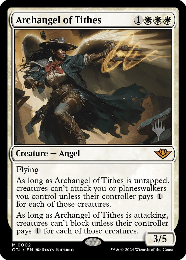 Archangel of Tithes (Promo Pack) [Outlaws of Thunder Junction Promos] | Good Games Adelaide SA