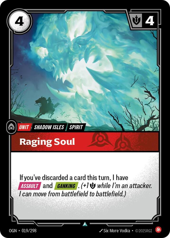 Raging Soul 019/298 (Origins)  | Good Games Adelaide SA