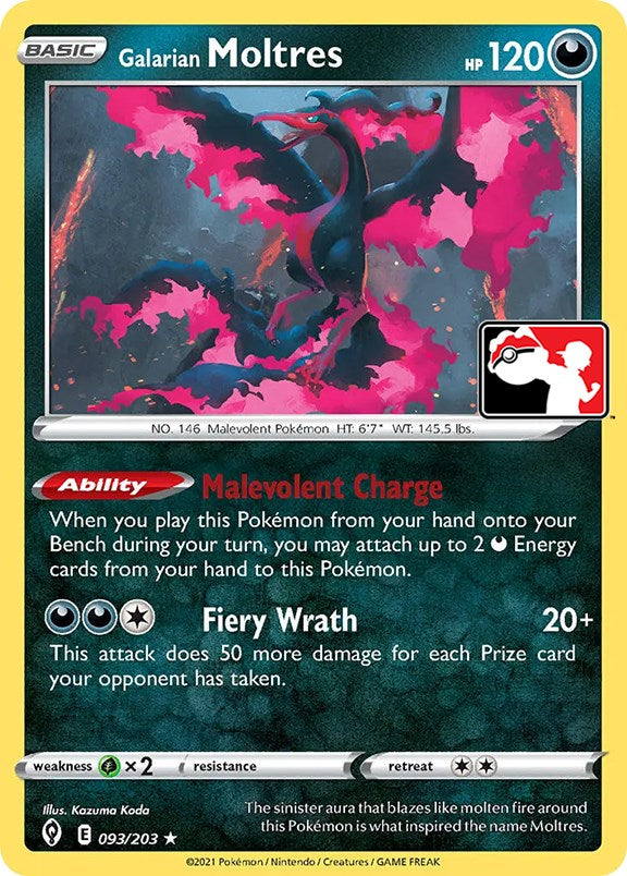 Galarian Moltres (093/203) [Prize Pack Series One] | Good Games Adelaide SA