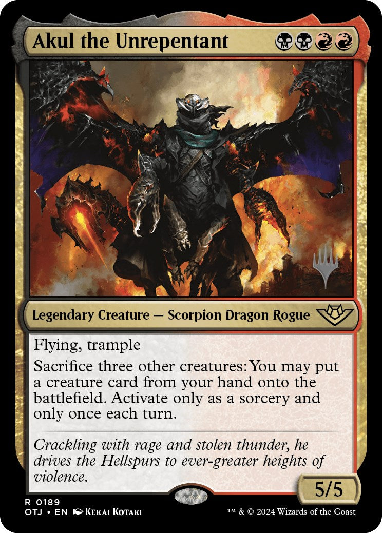Akul the Unrepentant (Promo Pack) [Outlaws of Thunder Junction Promos] | Good Games Adelaide SA
