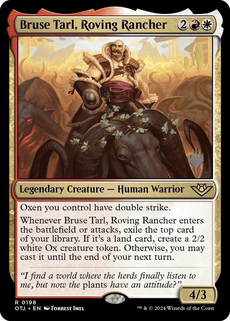 Bruse Tarl, Roving Rancher (Promo Pack) [Outlaws of Thunder Junction Promos] | Good Games Adelaide SA