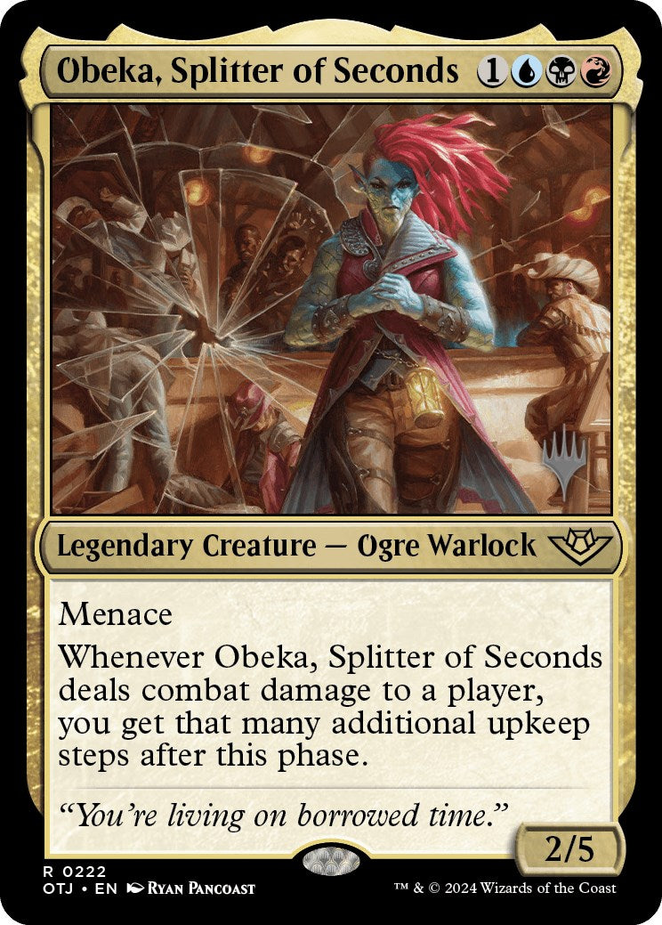 Obeka, Splitter of Seconds (Promo Pack) [Outlaws of Thunder Junction Promos] | Good Games Adelaide SA