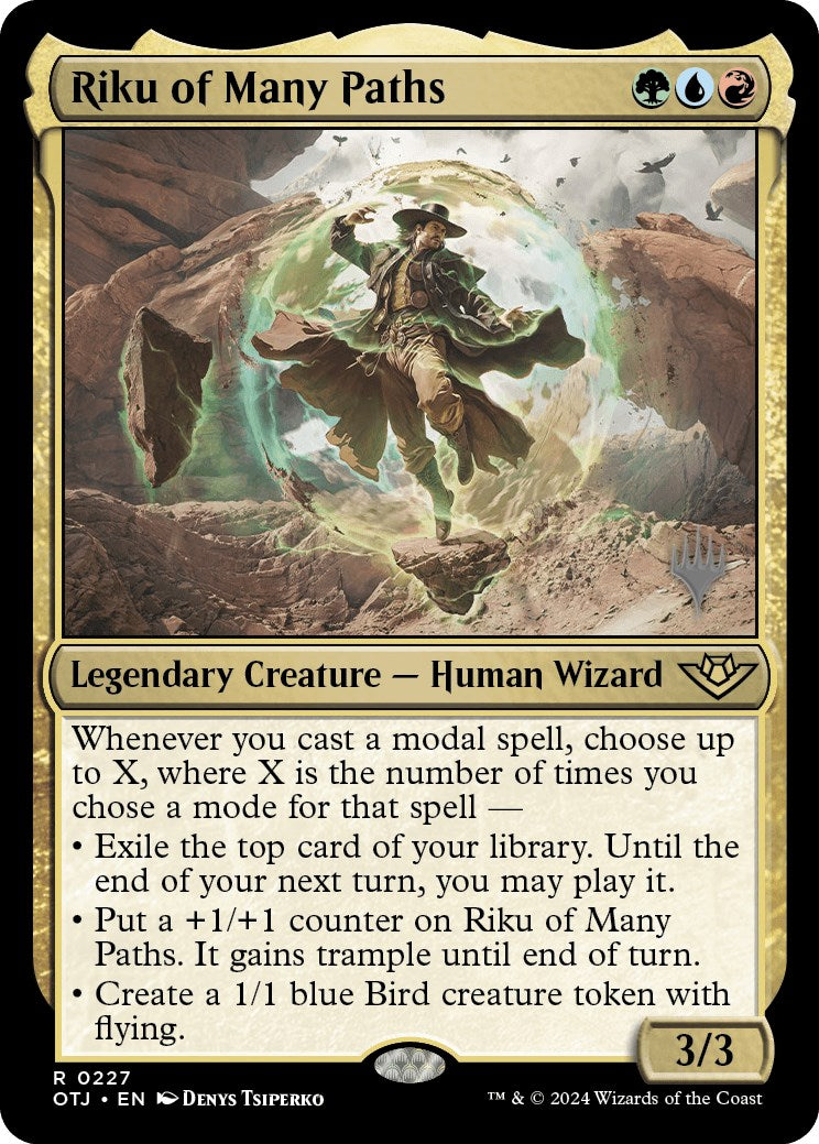 Riku of Many Paths (Promo Pack) [Outlaws of Thunder Junction Promos] | Good Games Adelaide SA
