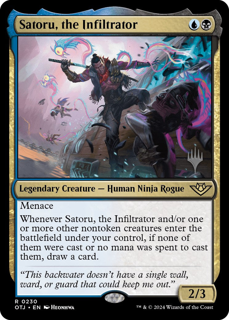 Satoru, the Infiltrator (Promo Pack) [Outlaws of Thunder Junction Promos] | Good Games Adelaide SA