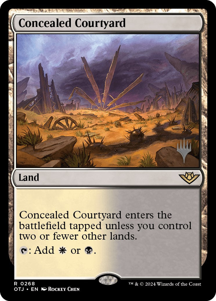 Concealed Courtyard (Promo Pack) [Outlaws of Thunder Junction Promos] | Good Games Adelaide SA
