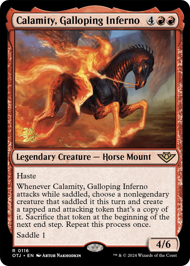 Calamity, Galloping Inferno [Outlaws of Thunder Junction Prerelease Promos] | Good Games Adelaide SA