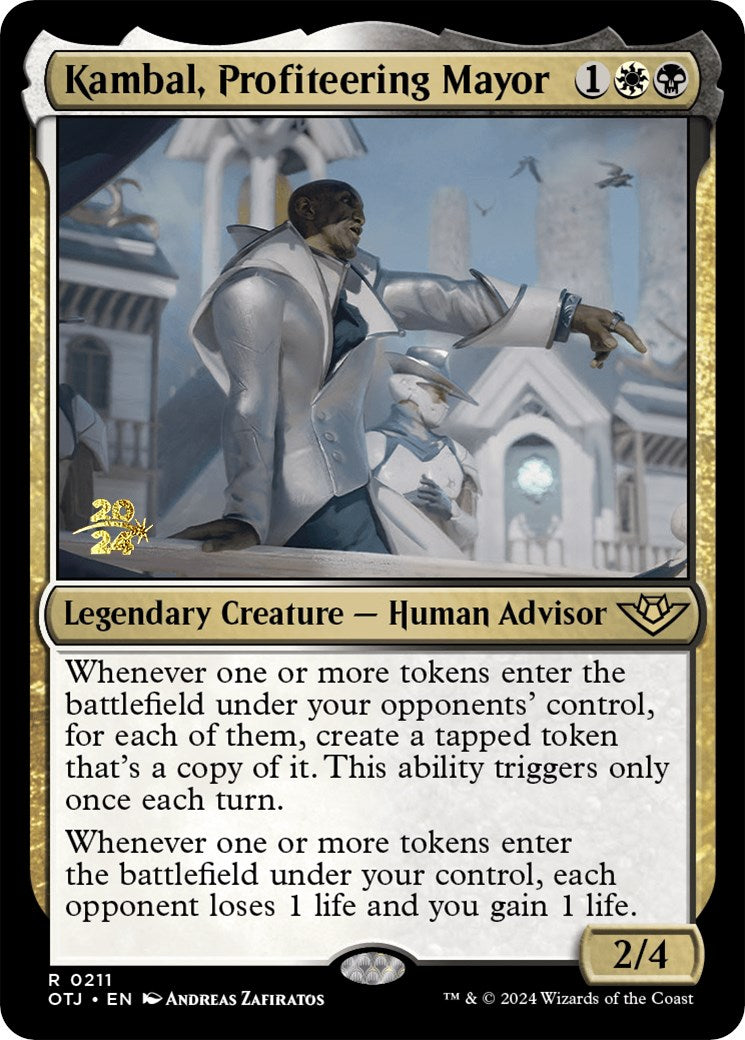Kambal, Profiteering Mayor [Outlaws of Thunder Junction Prerelease Promos] | Good Games Adelaide SA