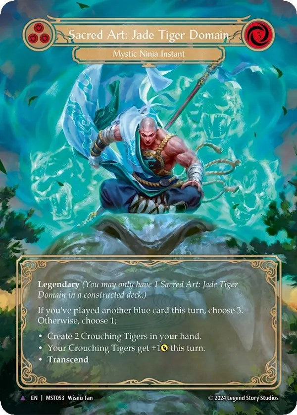 Sacred Art: Jade Tiger Domain (Marvel) [MST053] (Part the Mistveil)  Cold Foil | Good Games Adelaide SA