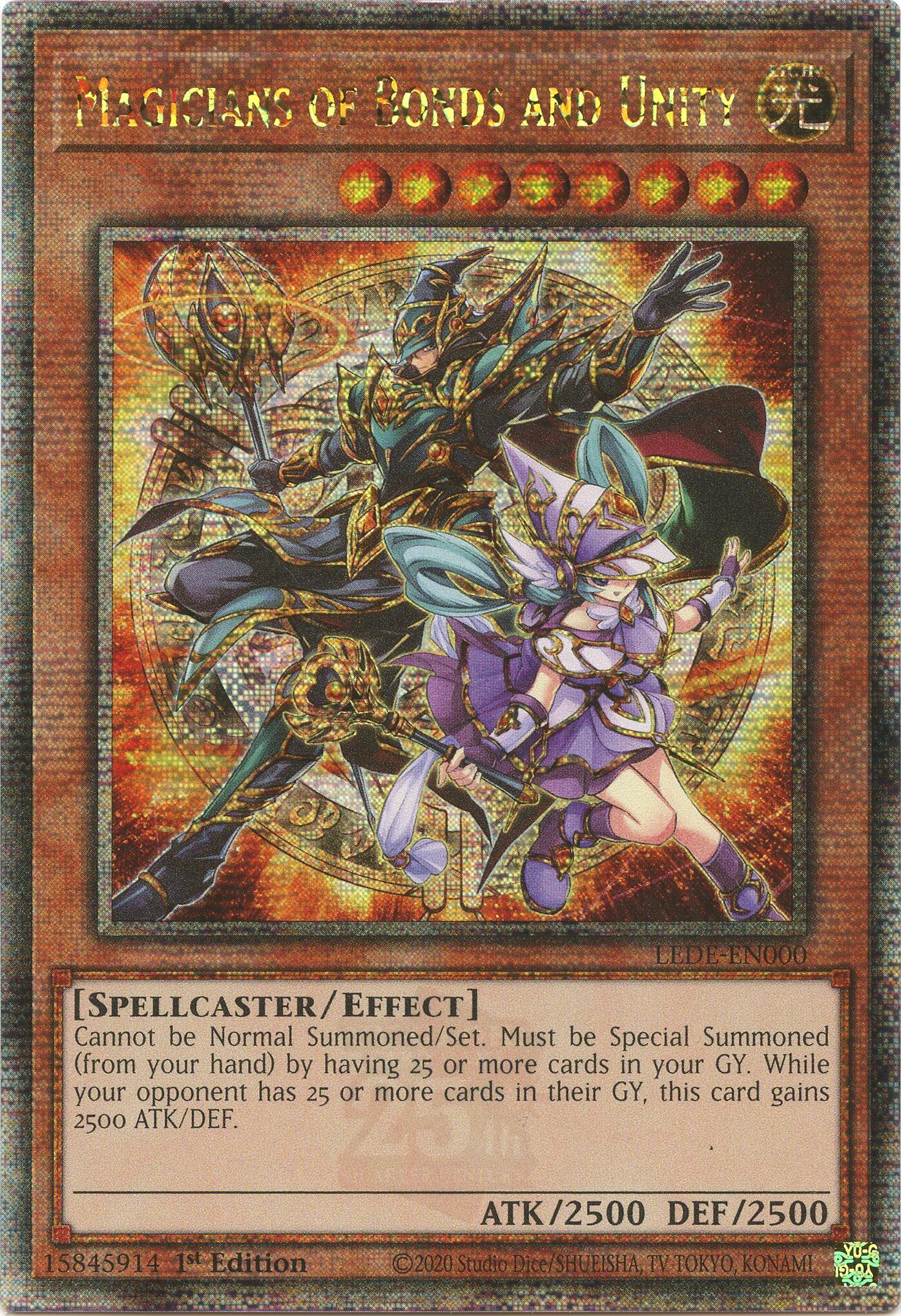 Magicians of Bonds and Unity [LEDE-EN000] Quarter Century Secret Rare | Good Games Adelaide SA