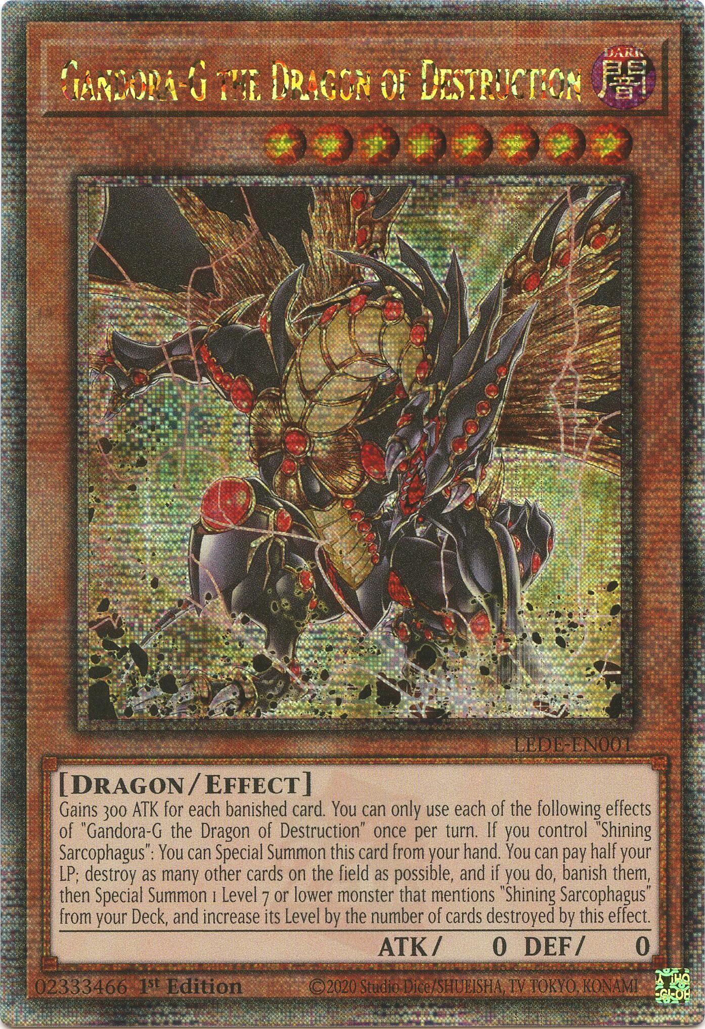 Gandora-G the Dragon of Destruction [LEDE-EN001] Quarter Century Secret Rare | Good Games Adelaide SA