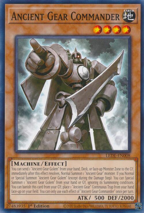Ancient Gear Commander [LEDE-EN008] Common | Good Games Adelaide SA
