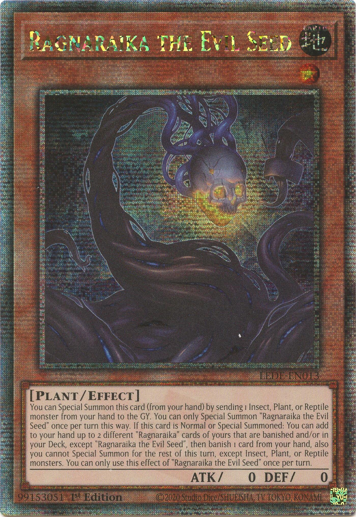 Ragnaraika the Evil Seed [LEDE-EN013] Quarter Century Secret Rare | Good Games Adelaide SA