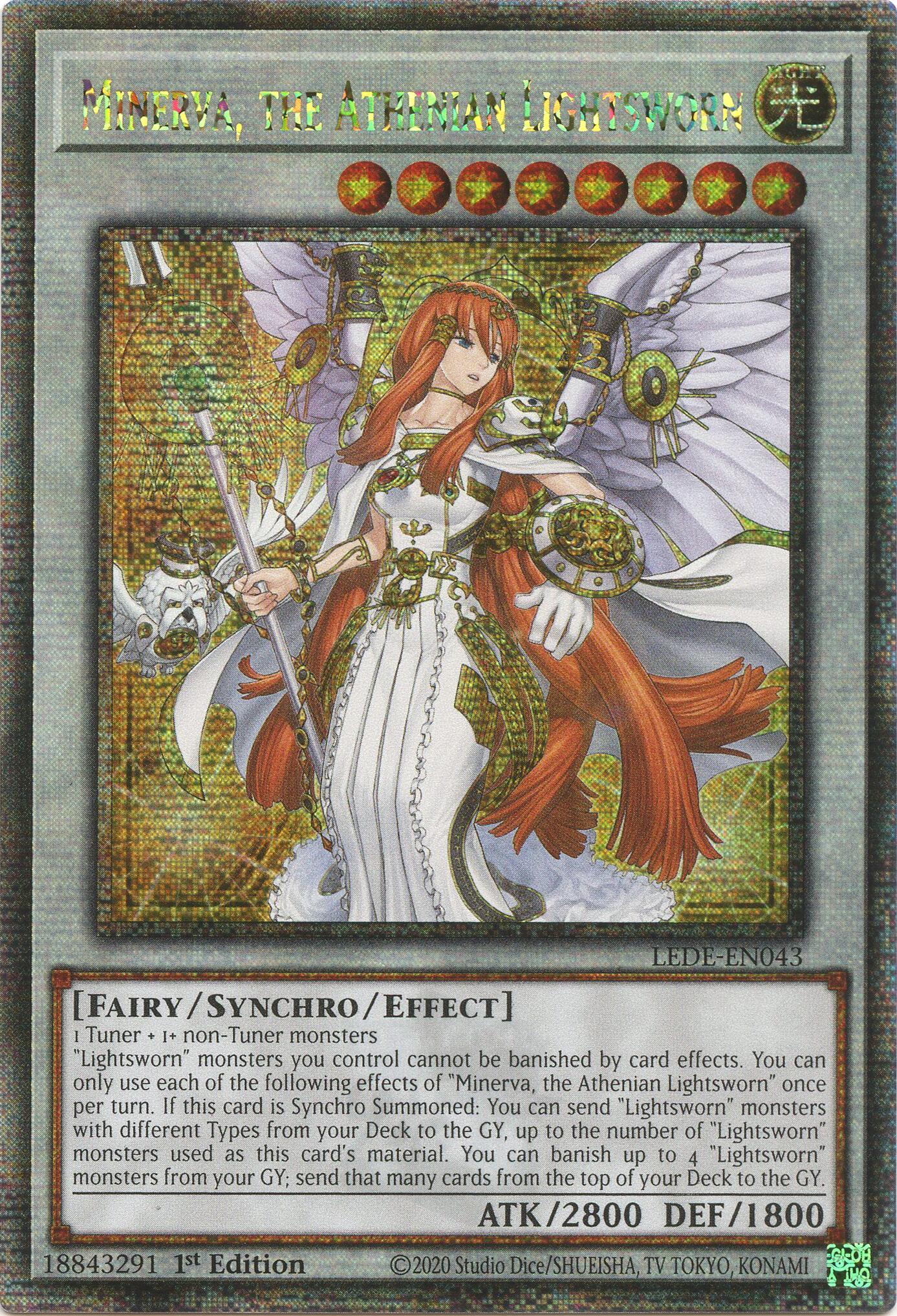 Minerva, the Athenian Lightsworn (Quarter Century Secret Rare) [LEDE-EN043] Quarter Century Secret Rare | Good Games Adelaide SA