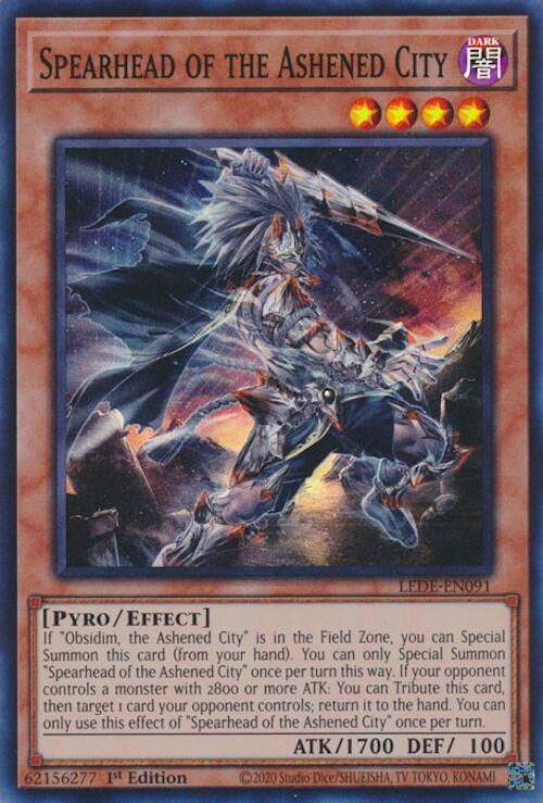 Spearhead of the Ashened City [LEDE-EN091] Super Rare | Good Games Adelaide SA