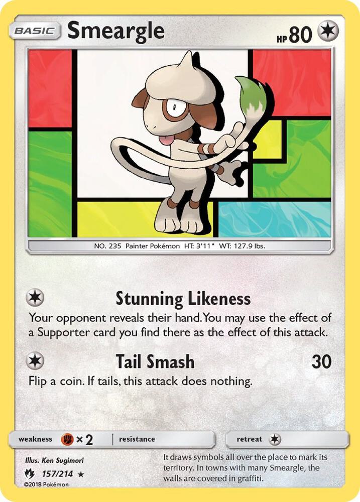 Smeargle 157/214 (SM - Lost Thunder)  | Good Games Adelaide SA
