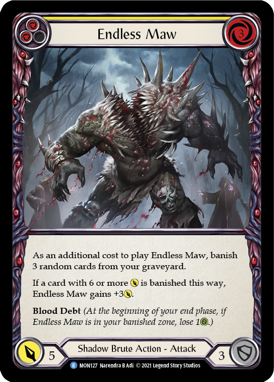 Endless Maw (Yellow) [MON127-RF] 1st Edition Rainbow Foil | Good Games Adelaide SA