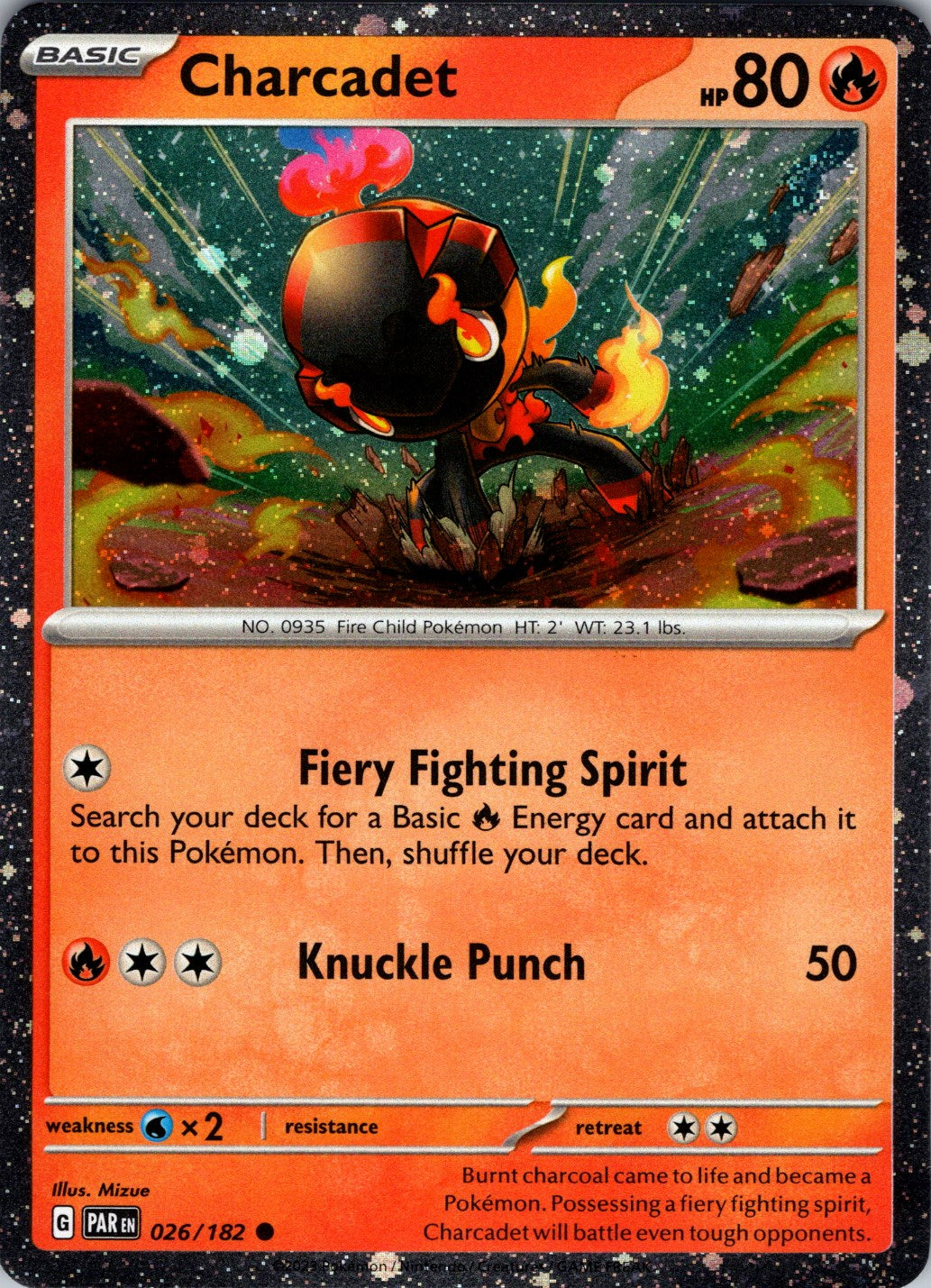 Charcadet (026/182) (Cosmos Holo) [Scarlet & Violet: Paradox Rift] | Good Games Adelaide SA