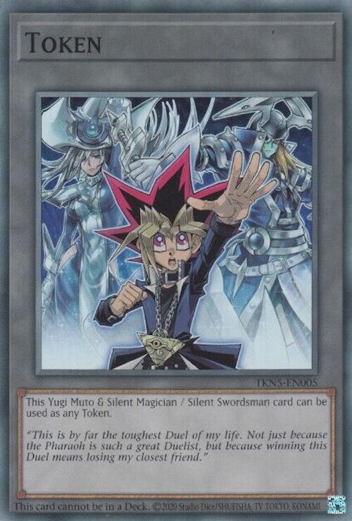 Token: Yugi Muto and Silent Magician and Silent Swordsman [TKN5-EN005] Super Rare | Good Games Adelaide SA