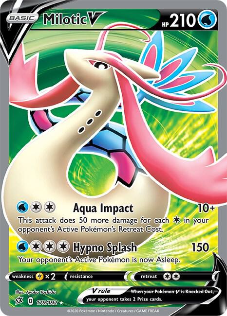 Milotic V Full Art 179/192 (SWSH02: Rebel Clash)  - Holofoil | Good Games Adelaide SA