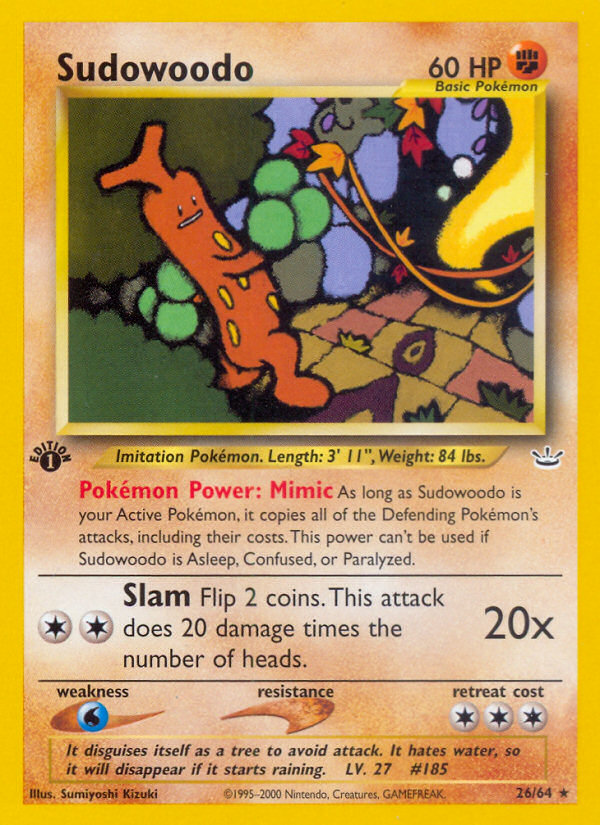 Sudowoodo (26/64) [Neo Revelation 1st Edition] | Good Games Adelaide SA