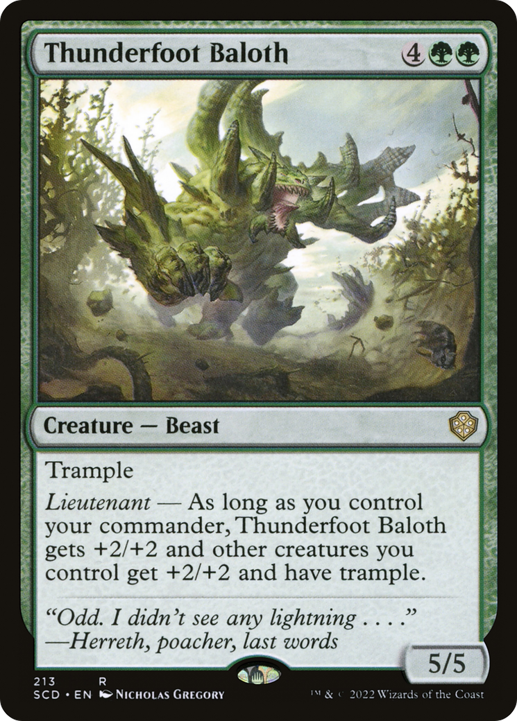 Thunderfoot Baloth [Starter Commander Decks] | Good Games Adelaide SA
