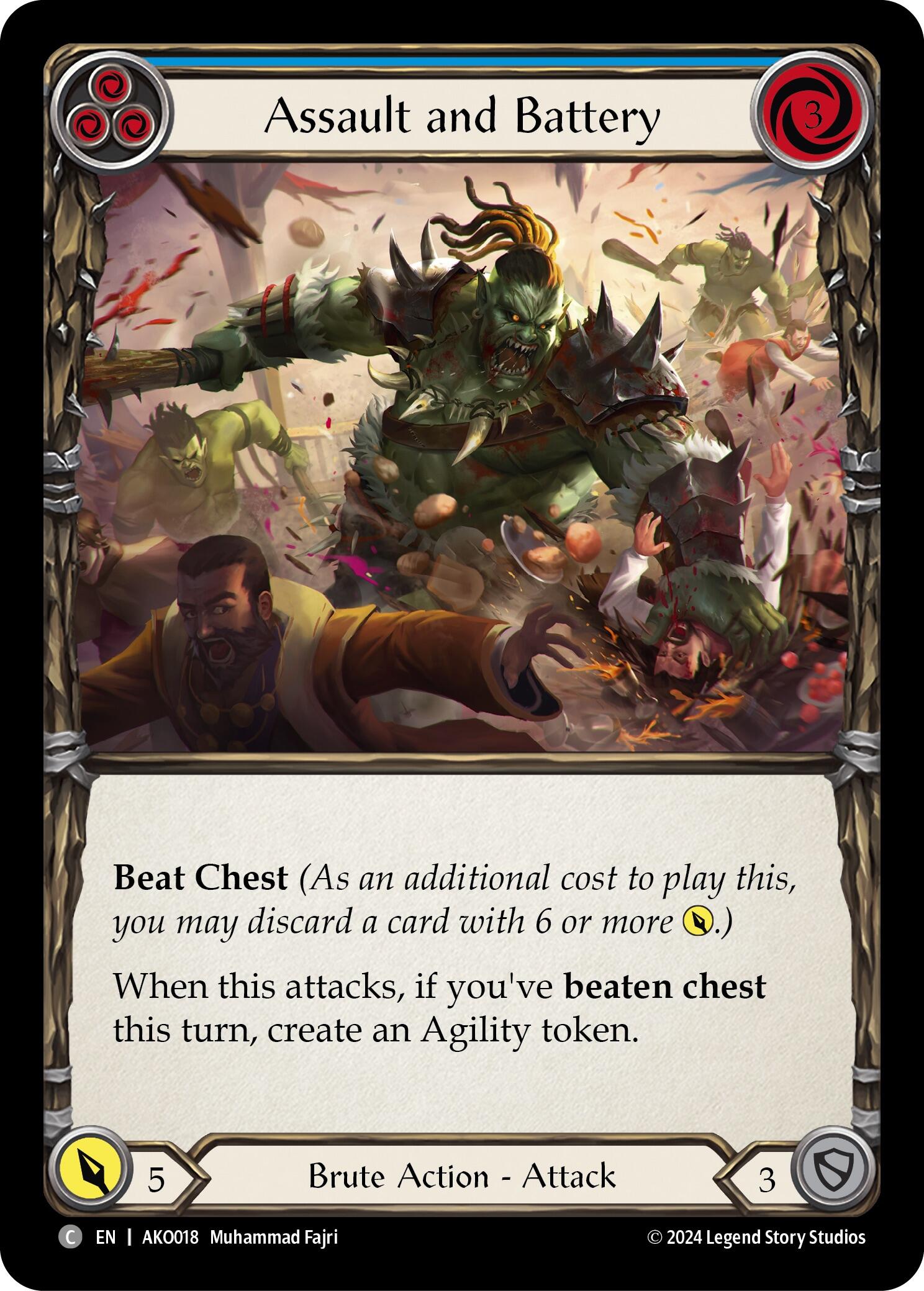 Assault and Battery (Blue) [AKO018] (Armory Deck: Kayo) | Good Games Adelaide SA