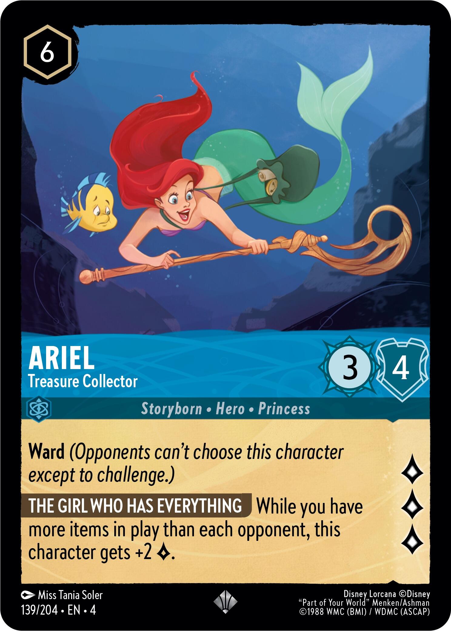 Ariel - Treasure Collector (139/204) [Ursula's Return] | Good Games Adelaide SA